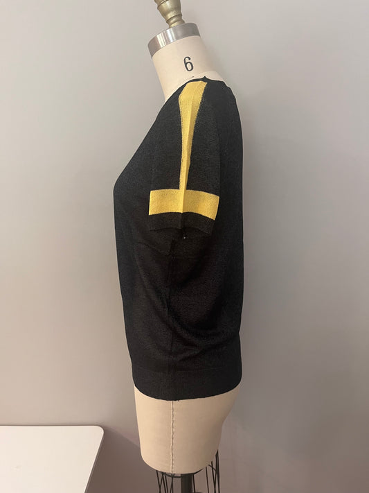 Black Shimmer knit top