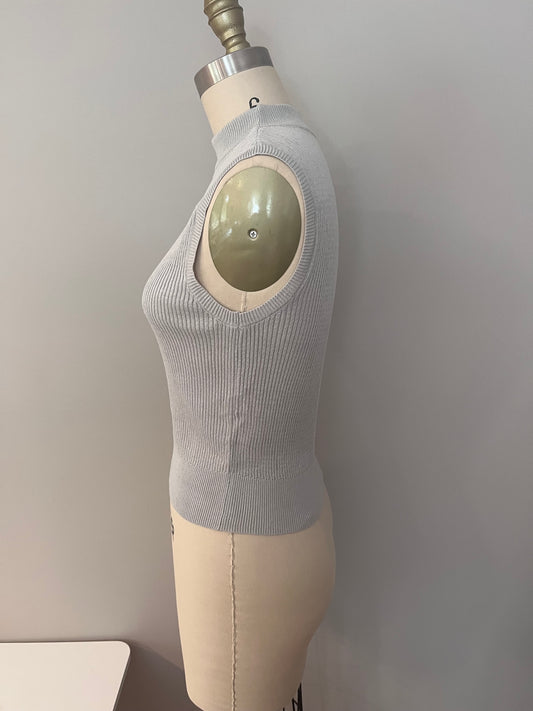 Light gray mock neck tank