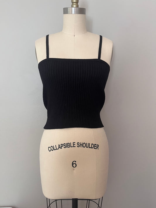 Black strap tank top