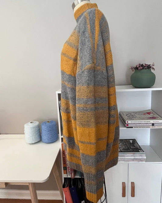 Striped Turtleneck Sweater