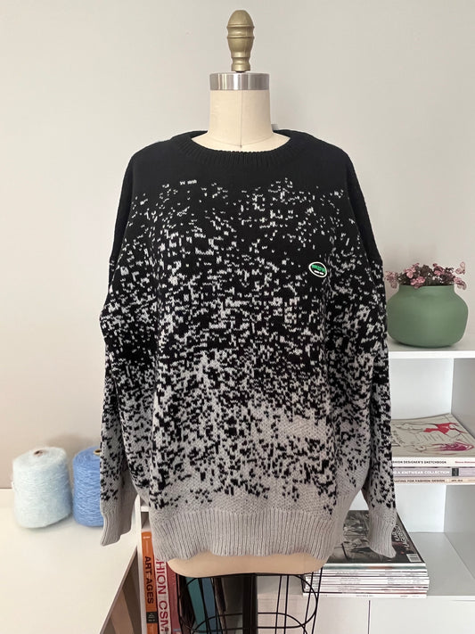 Black and gray gradient sweater