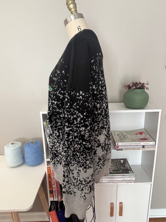 Black and gray gradient sweater