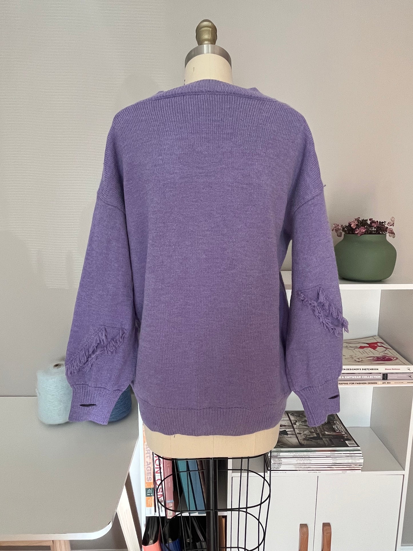V-neck Lavender sweater