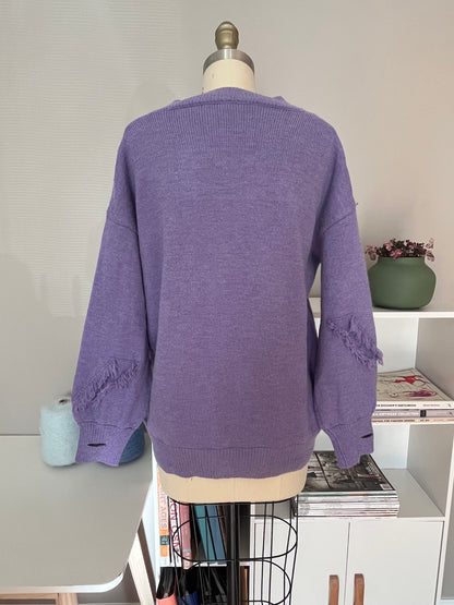 V-neck Lavender sweater
