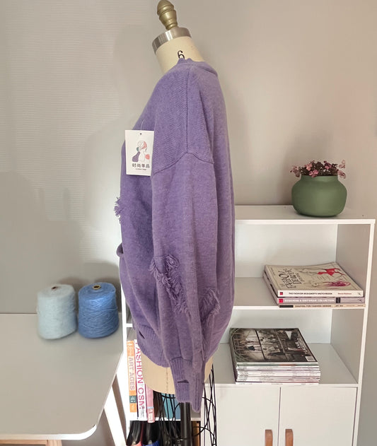 V-neck Lavender sweater