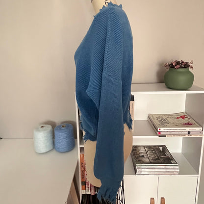 V-Neck ribbed sweater