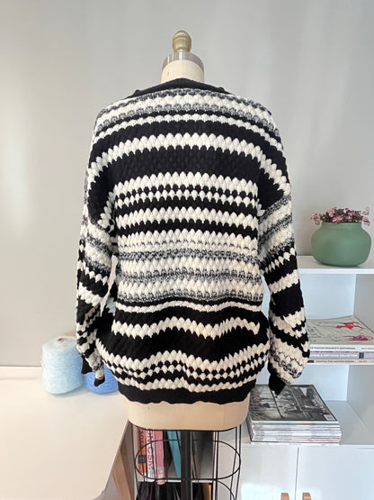 Striped crewneck sweater