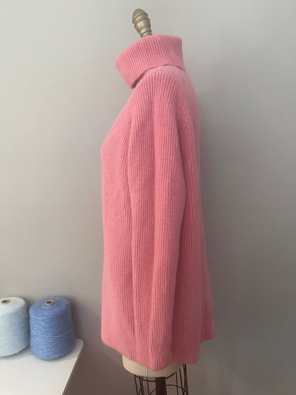 Pink turtleneck sweater