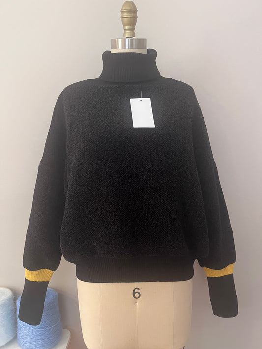 Black turtleneck sweater