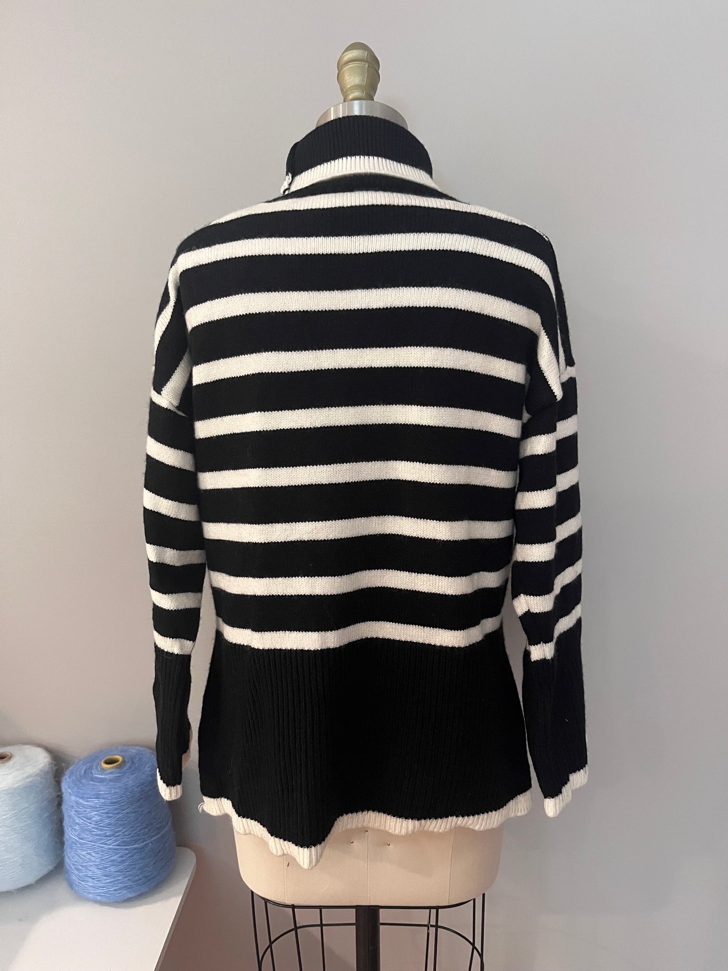 Striped turtleneck sweater