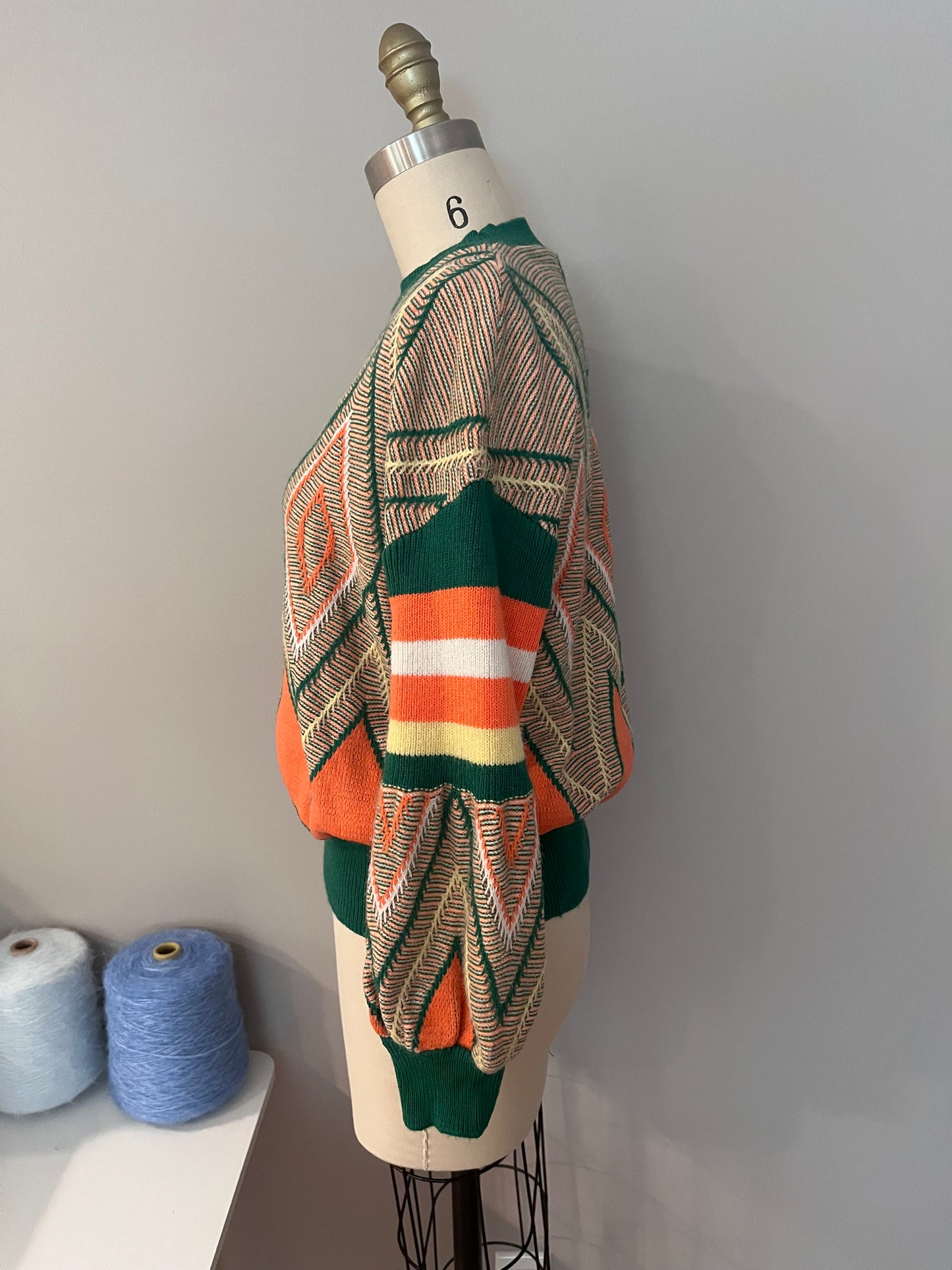 Retro Geo diamond knit sweater