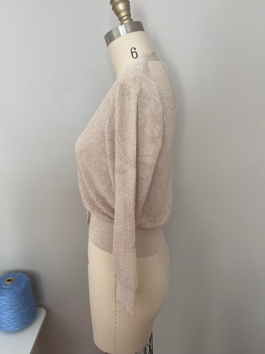 Beige shimmer cardigan