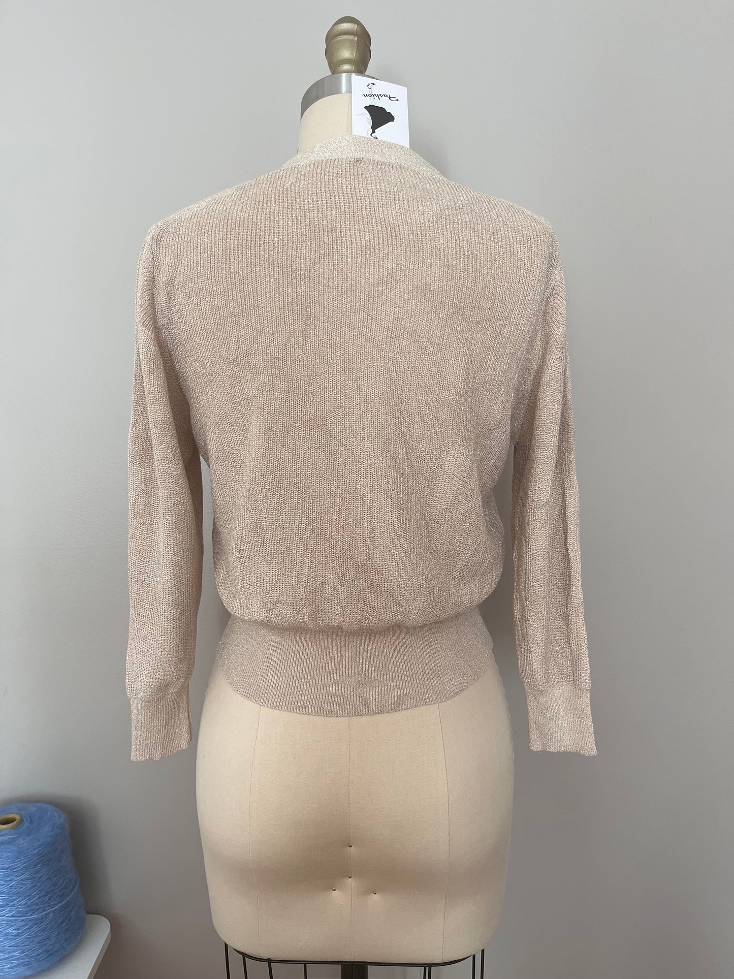 Beige shimmer cardigan