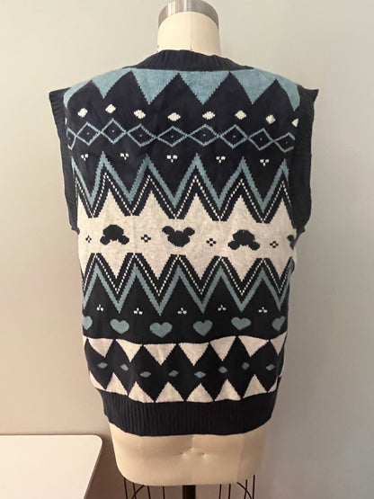 V-neck Fair isle inspired vest