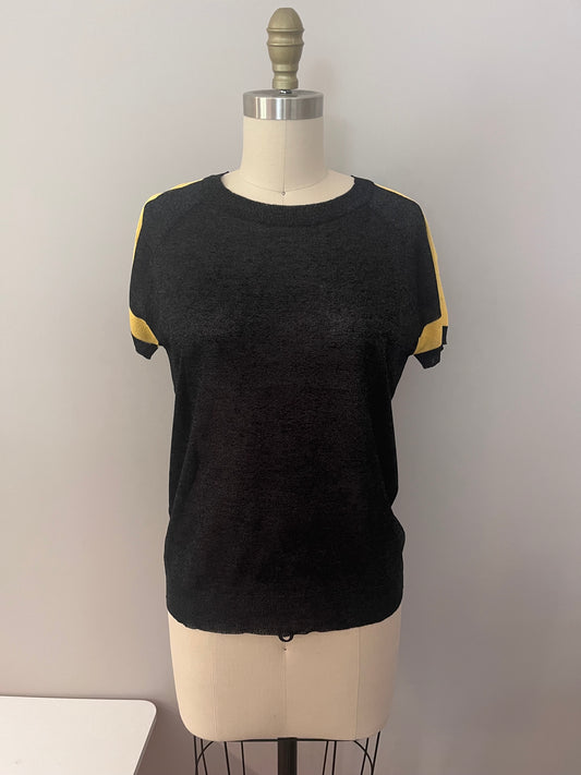 Black Shimmer knit top