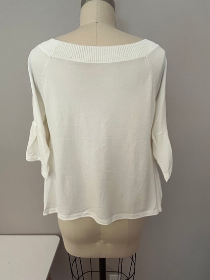 Flare three-quarter sleeve top