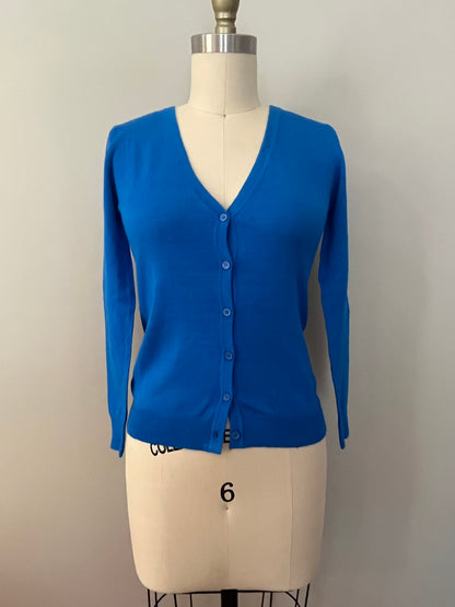 Cobalt blue classic cardigan