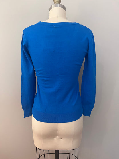 Cobalt blue classic cardigan