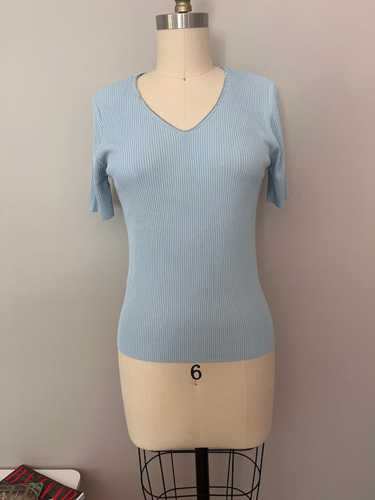 Light blue short sleeve top