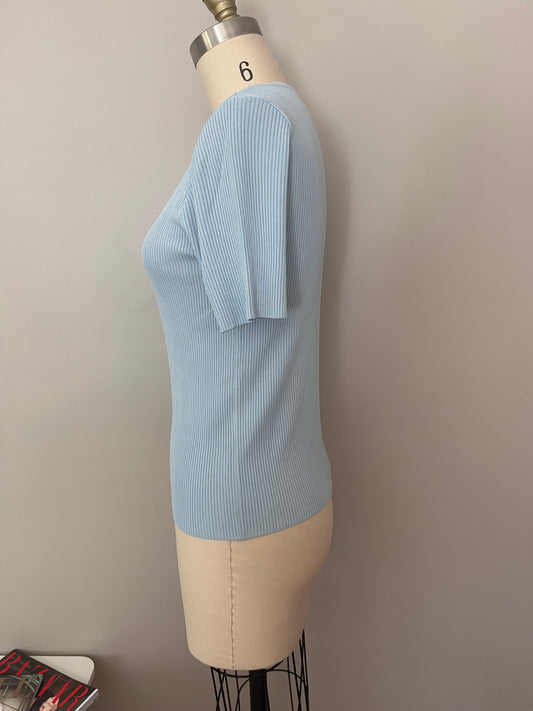 Light blue short sleeve top
