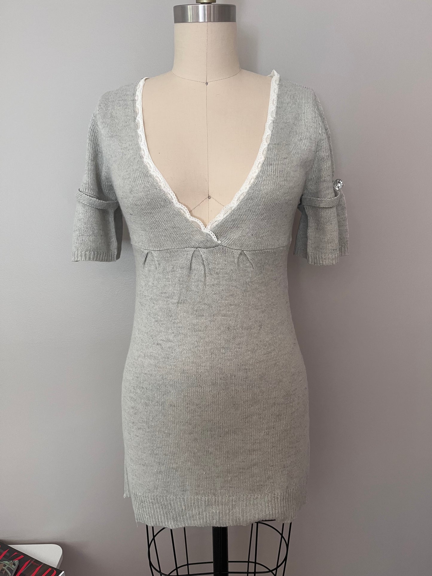 Soft grey mini dress