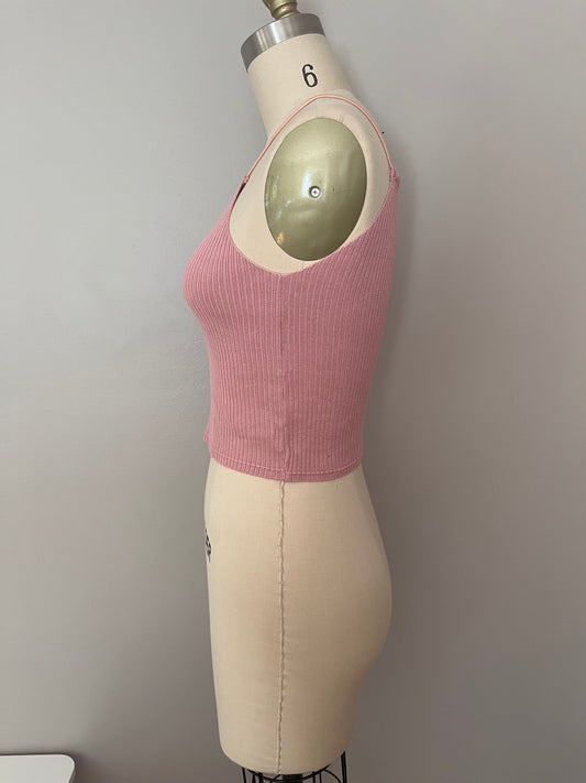 Rose heart knit cami