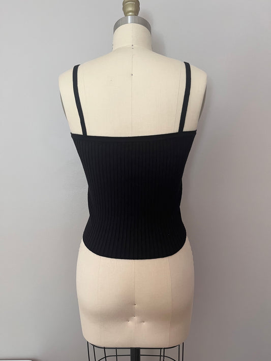 Black strap tank top