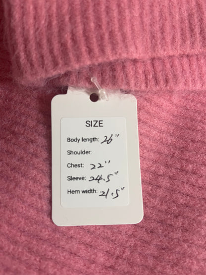 Pink turtleneck sweater