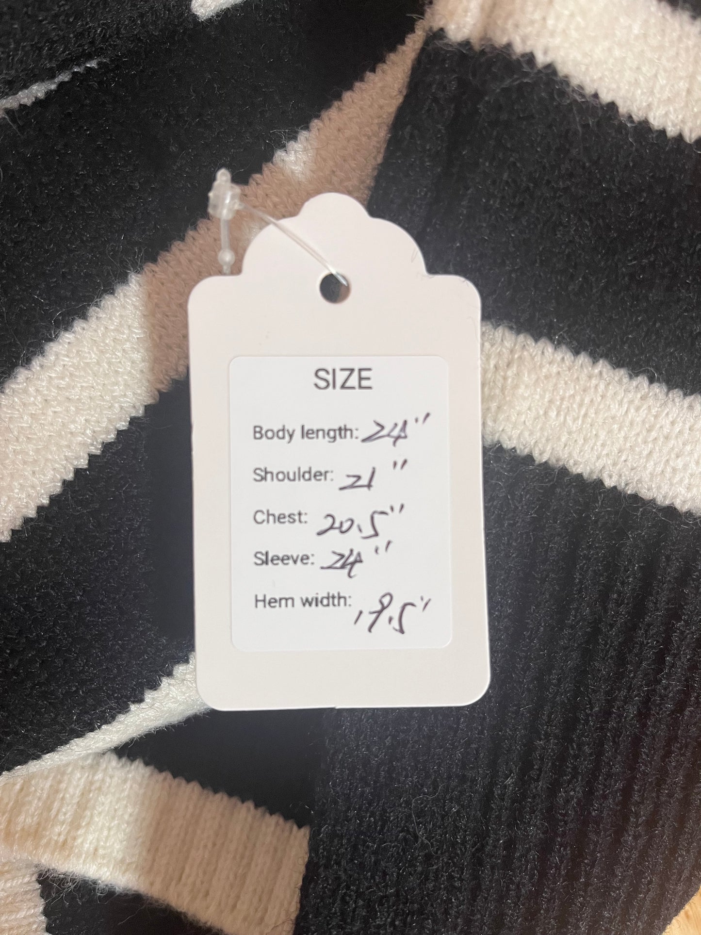 Striped turtleneck sweater