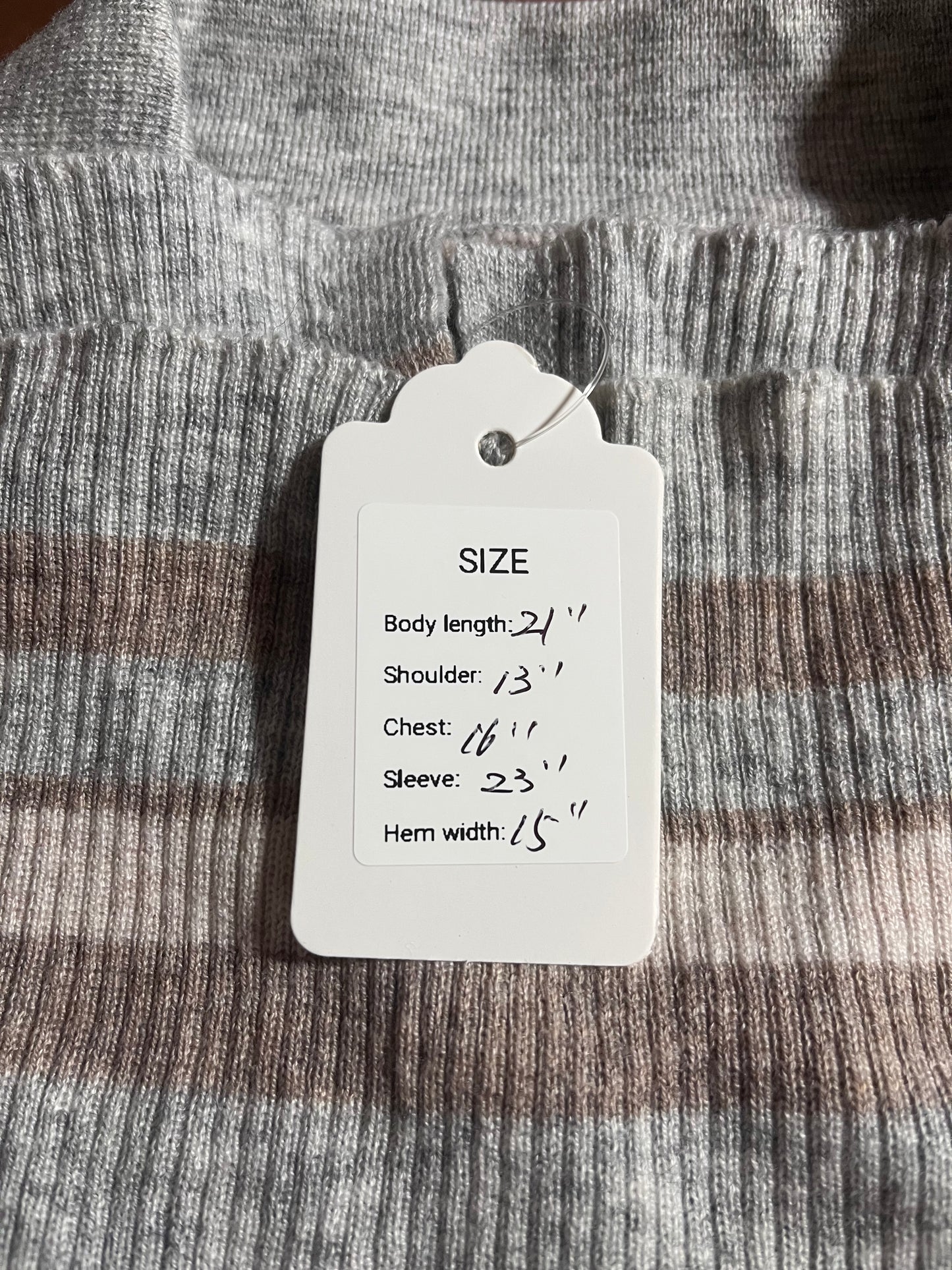 Ribbed stripe cardigan