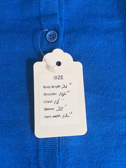 Cobalt blue classic cardigan