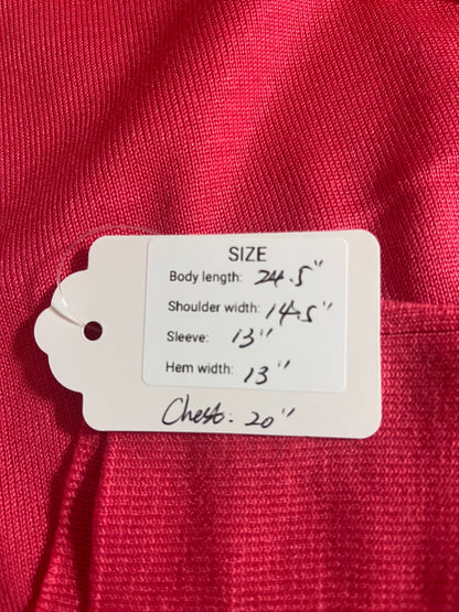 Cherry red puff sleeve top