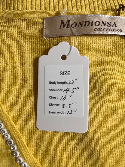 Sequin bow embellished knit top