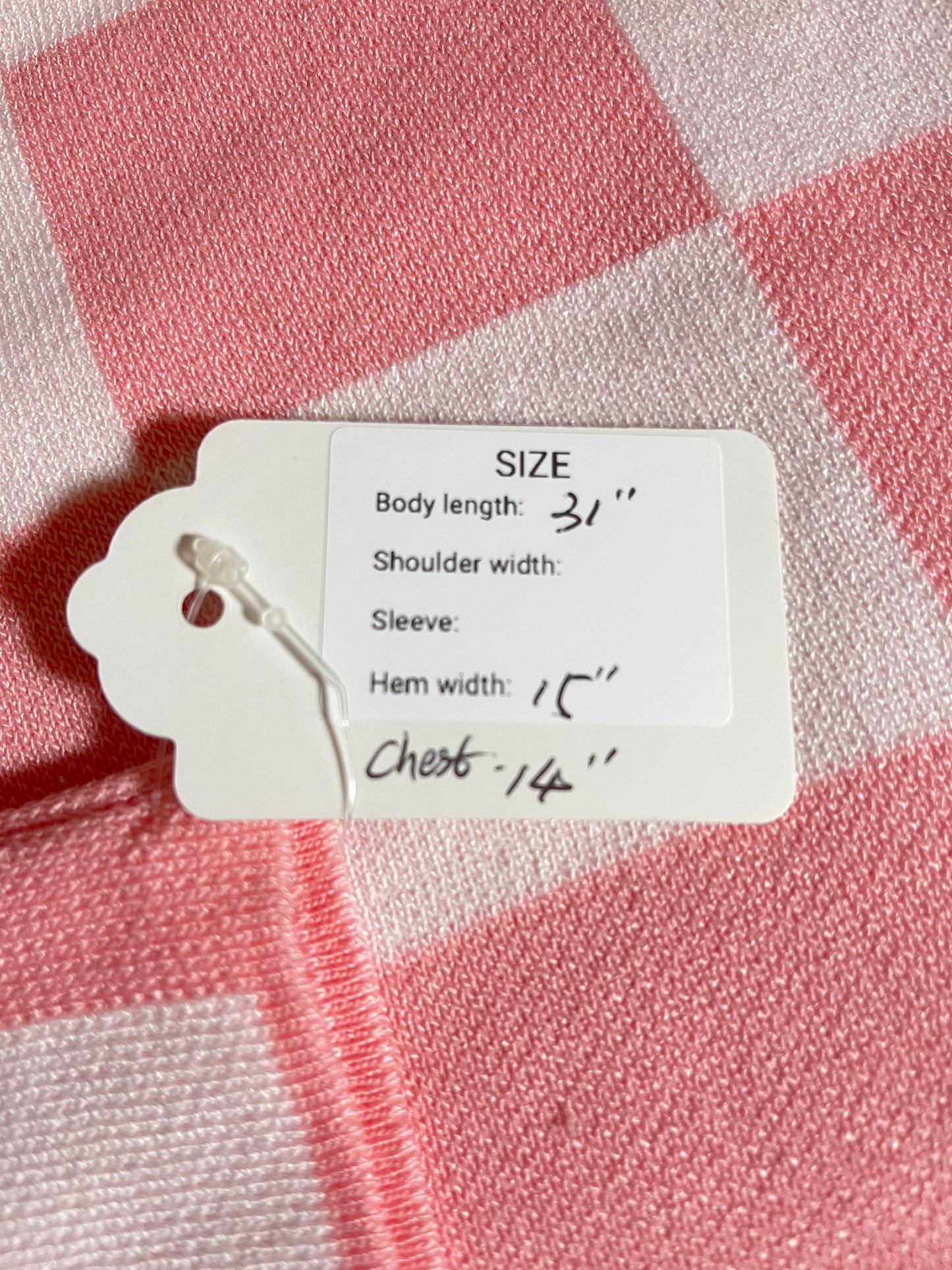 Pink checkerboard dress