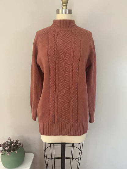 Cable Mock neck Sweater
