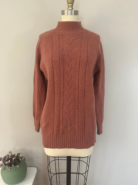 Cable Mock neck Sweater