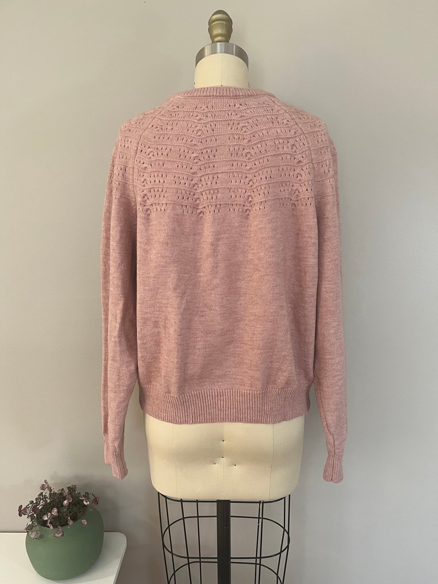 Blush pink Pointelle Cardigan