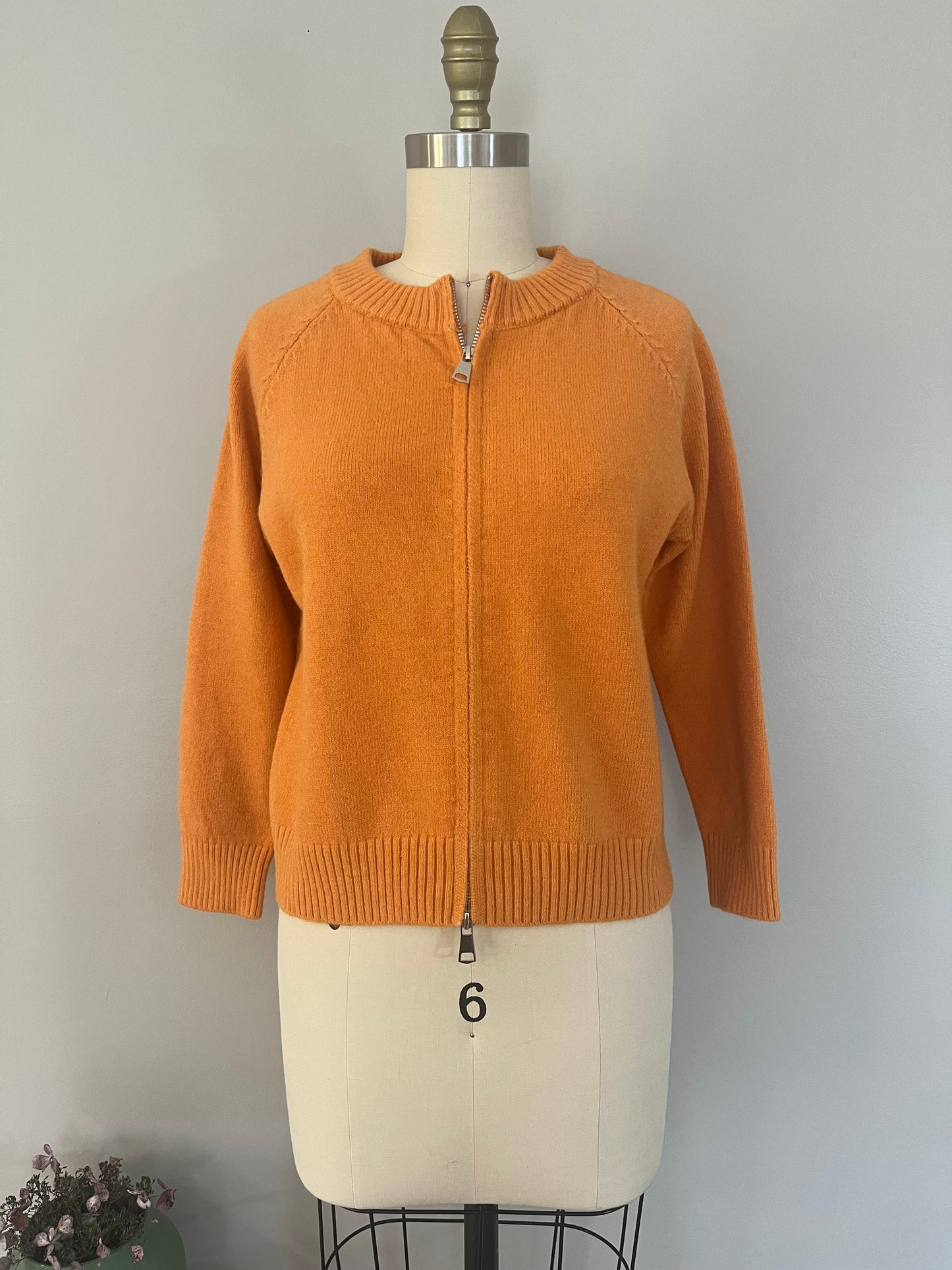 Golden Clay Zip Cardigan