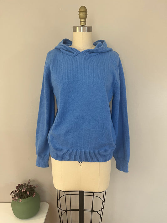 Pacific Blue Knit Hoodie