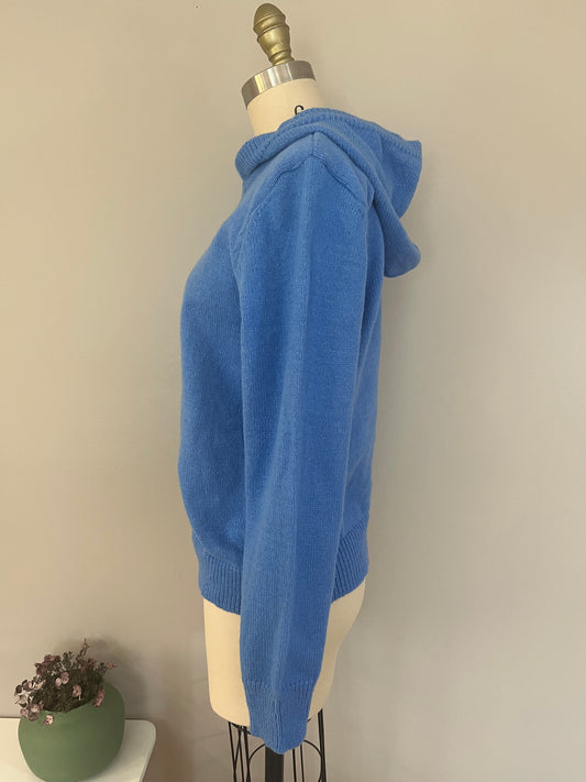 Pacific Blue Knit Hoodie